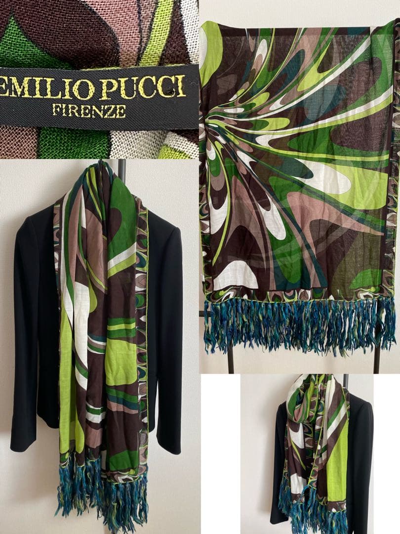 Y*o様 EMILIO PUCCI エミリオプッチ　シルクウール大判ショール　ス