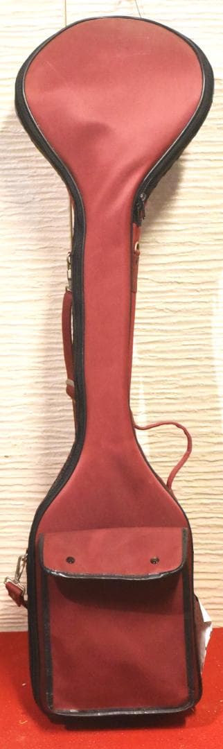 最高級三味線●金細●子持ち綾杉●トチ入り●紅木●ケース付●24-10-19-04