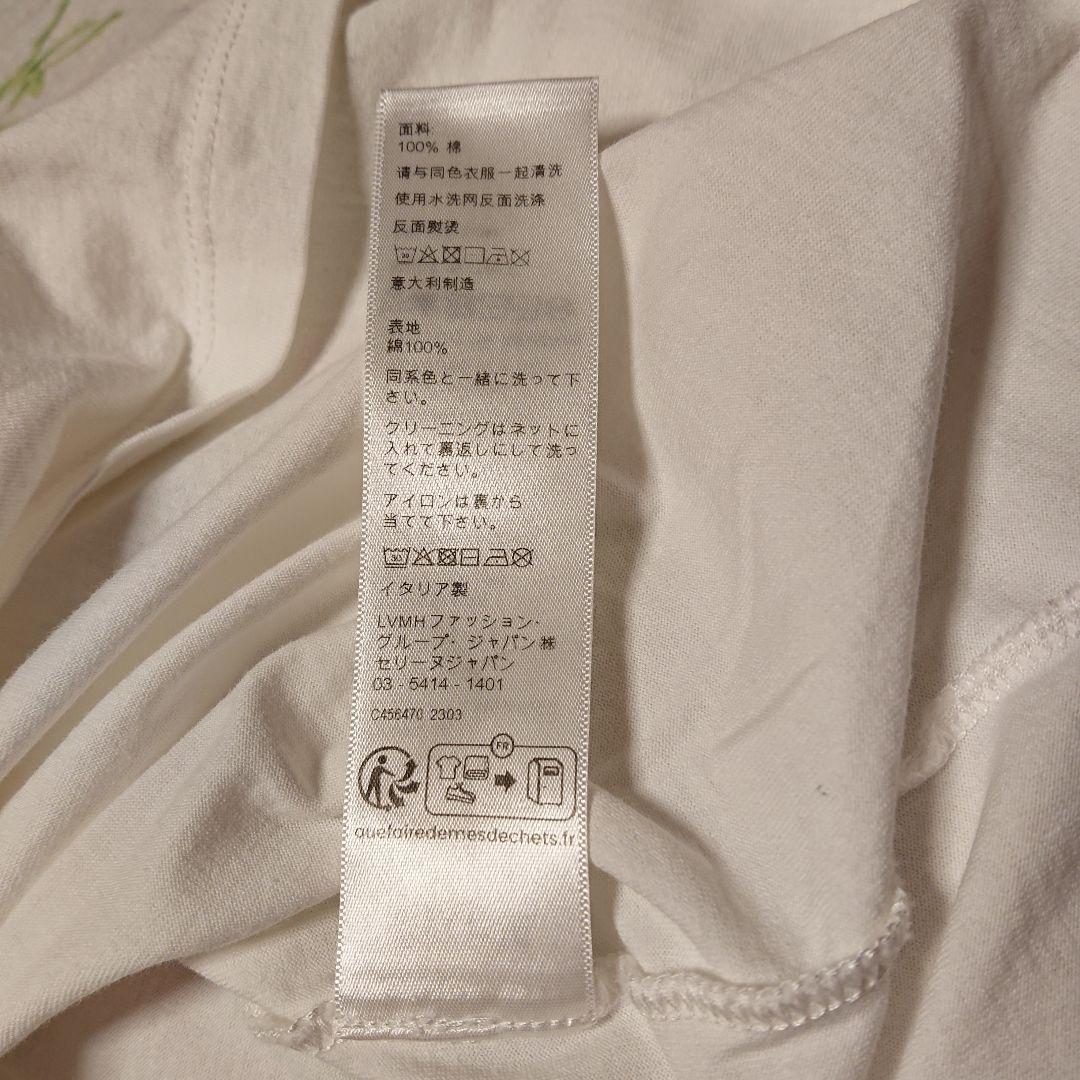 CELINE エディースリマン正規品ルーズフィットTシャツ 白