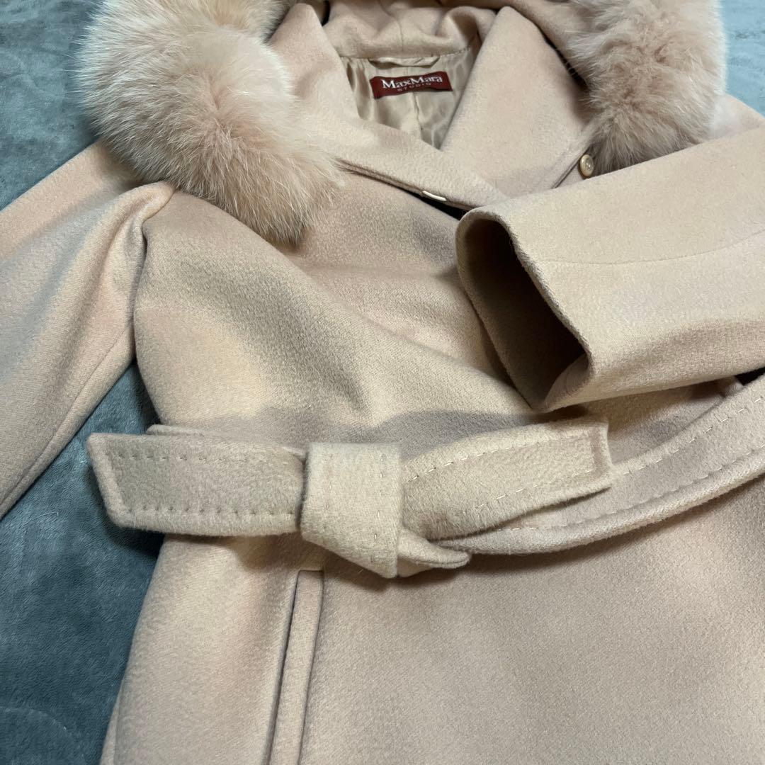 最終値下げ MaxMara STUDIO コート ベージュ系 フォックスファー