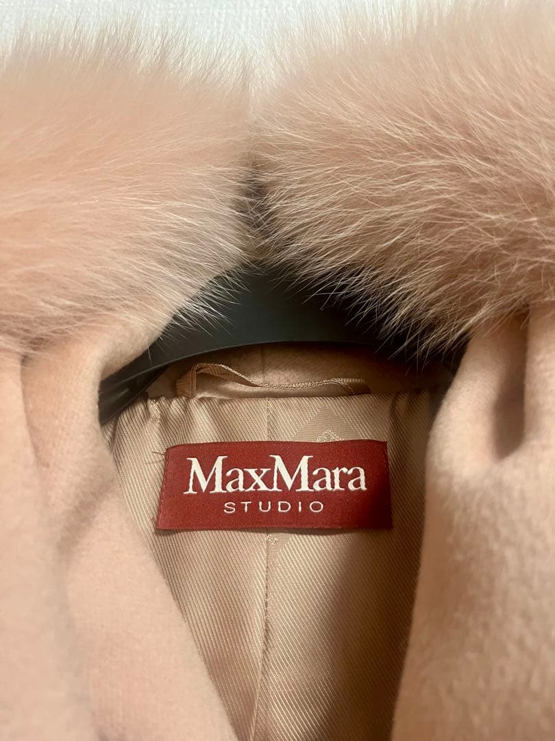 最終値下げ MaxMara STUDIO コート ベージュ系 フォックスファー