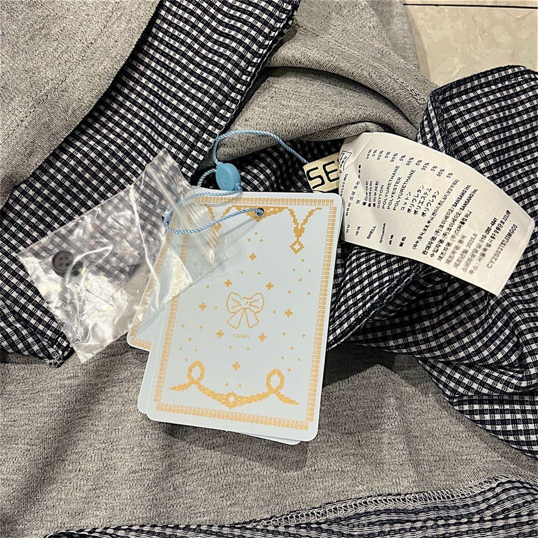 【新品未使用】COYSEIO ブラウスドッキング長袖カットソー グレー