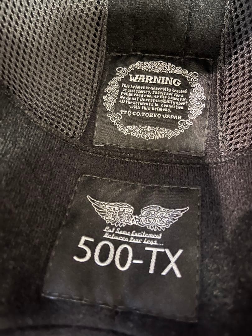 TT&CO. ジェットヘルメット 500-TX S/Mサイズ ブラック MOTO