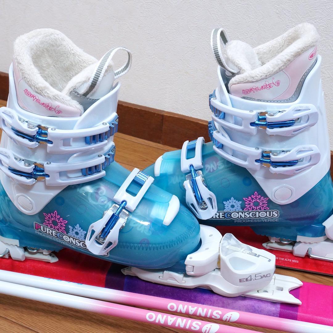 メンテ済 130cm 靴23cm ELAN スキーセット おまけ