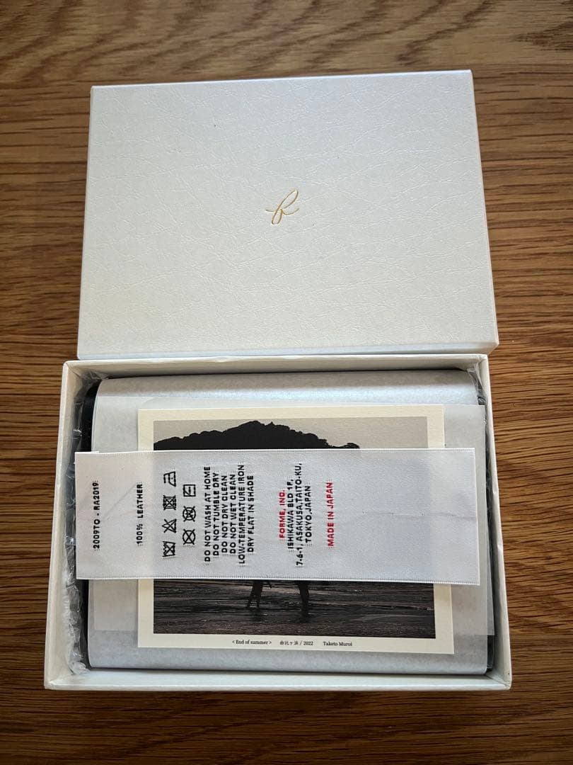 forme Short wallet　baby calf allBlack 新品