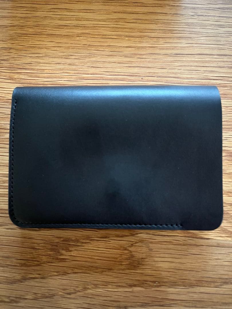 forme Short wallet　baby calf allBlack 新品