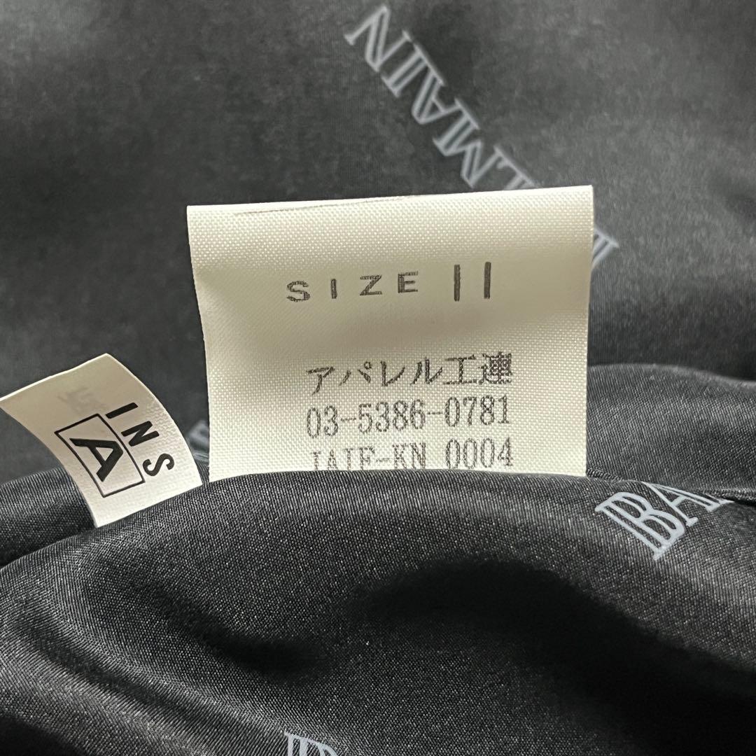 BALMAIN バルマン カシミヤ100% 裏地シルク ロングコート L グレー