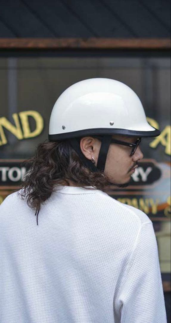 USAジョッキー アイボリー ハーフヘルメット