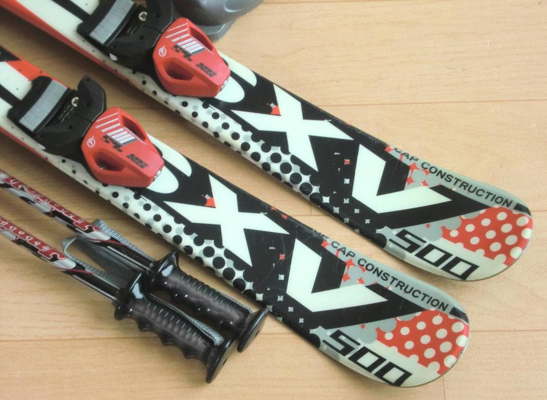 ■■送料無料■swallow■子供用スキー4点セット■板90/靴19■WAX■■