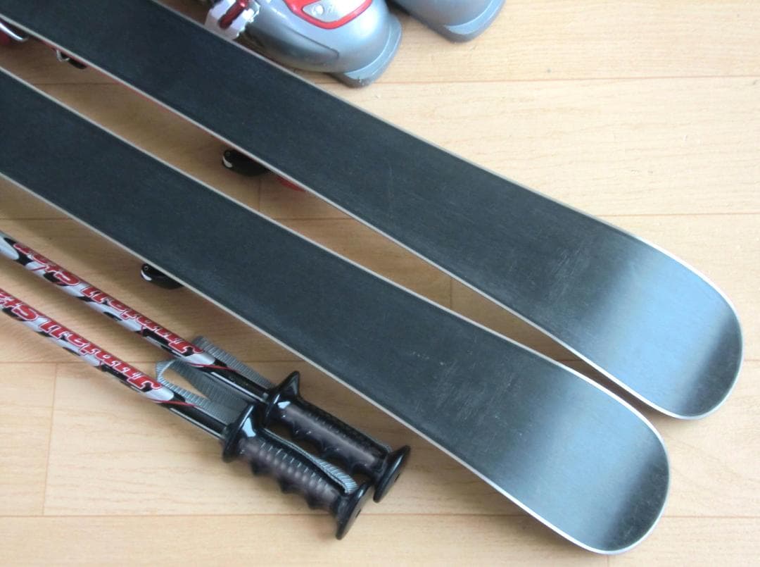 ■■送料無料■swallow■子供用スキー4点セット■板90/靴19■WAX■■