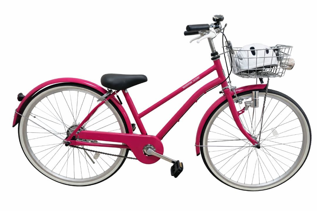 子供用自転車 ピンク 24インチ 小学生 かご付き ママチャリ