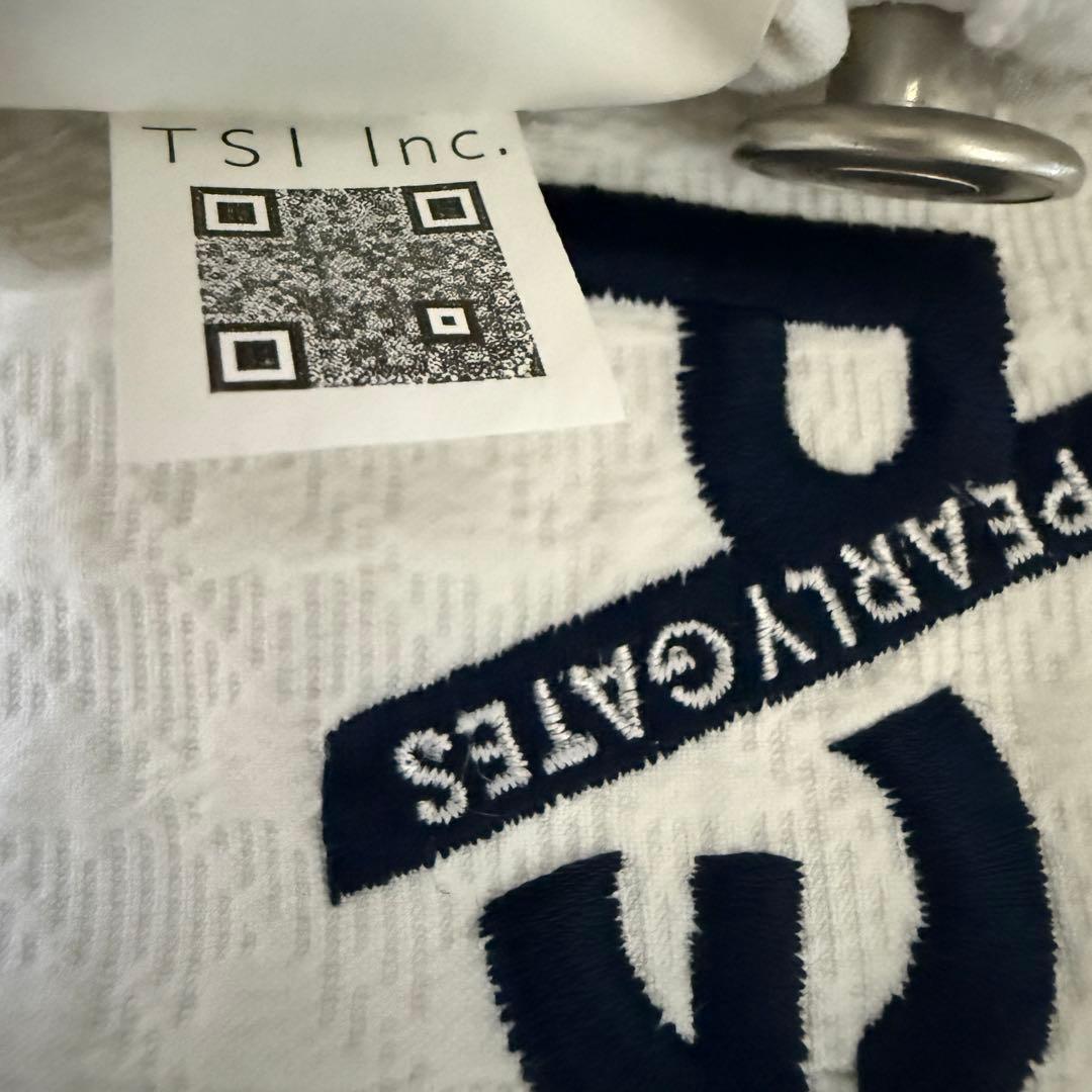 現行モデル　美品　パーリーゲイツ　パンツ　M〜L相当　白　コットン素材　総柄　4