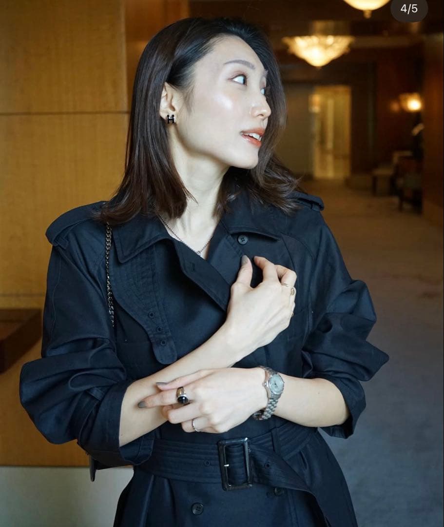 新品未使用　laubeblanc Belted Flare Trenchcoat