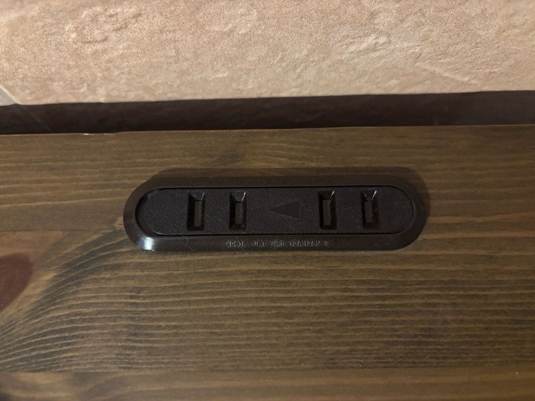 木製キッチンカウンター 収納付き