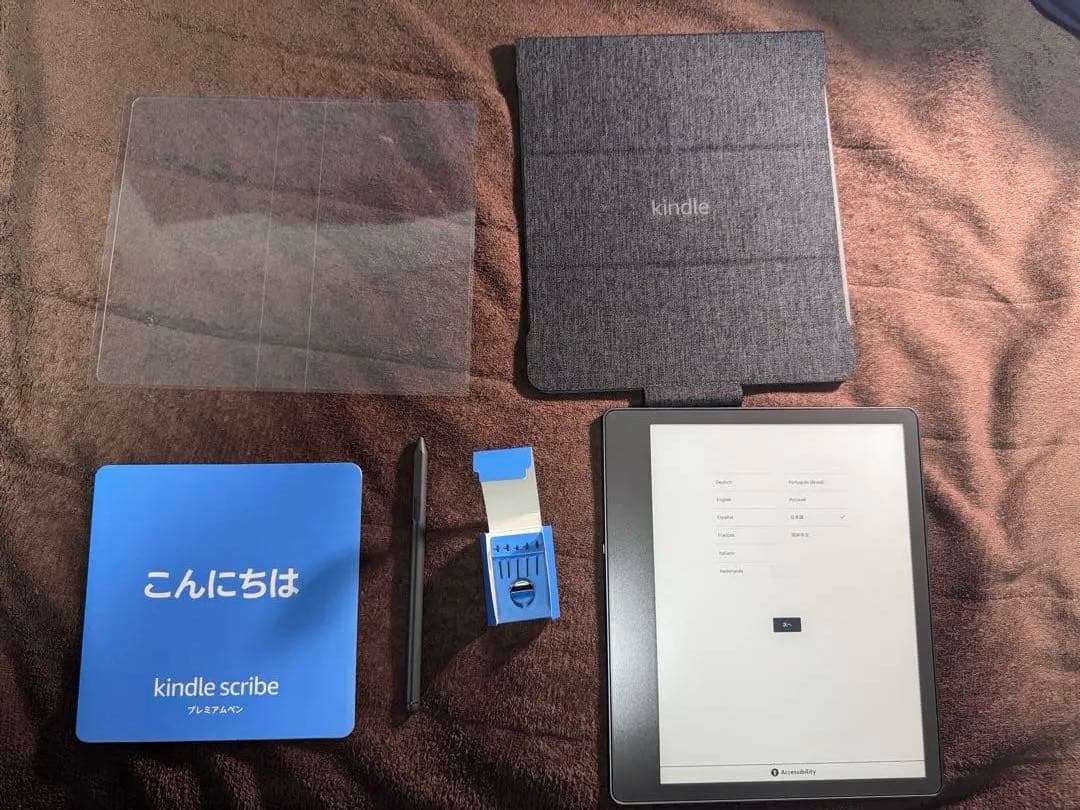 Kindle Scribe 本体とスタイラスペン付き