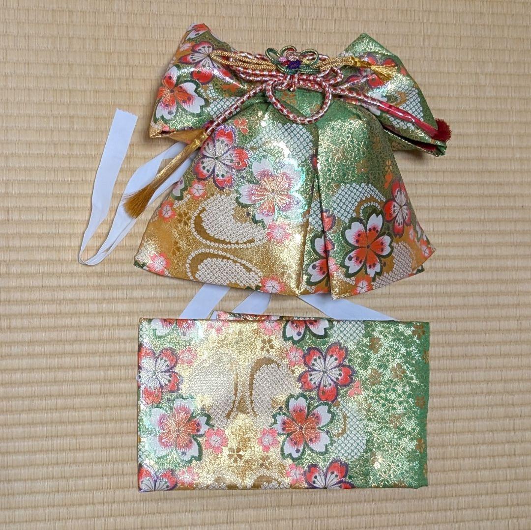 七五三　7歳向け　結び帯　筥迫　草履・足袋　バッグ　髪飾り　美品