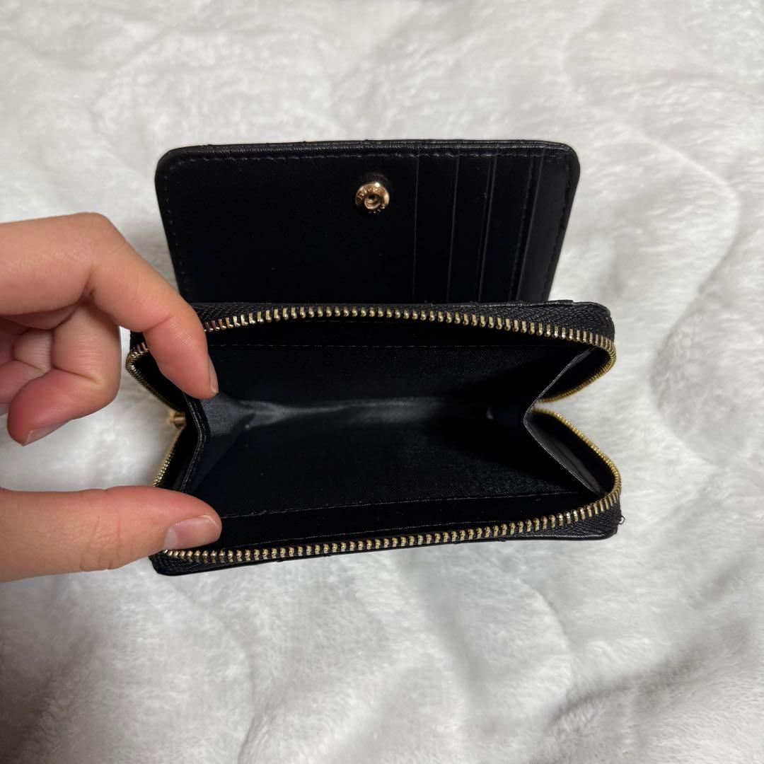 Dior ブラック 二つ折り財布 キルティング