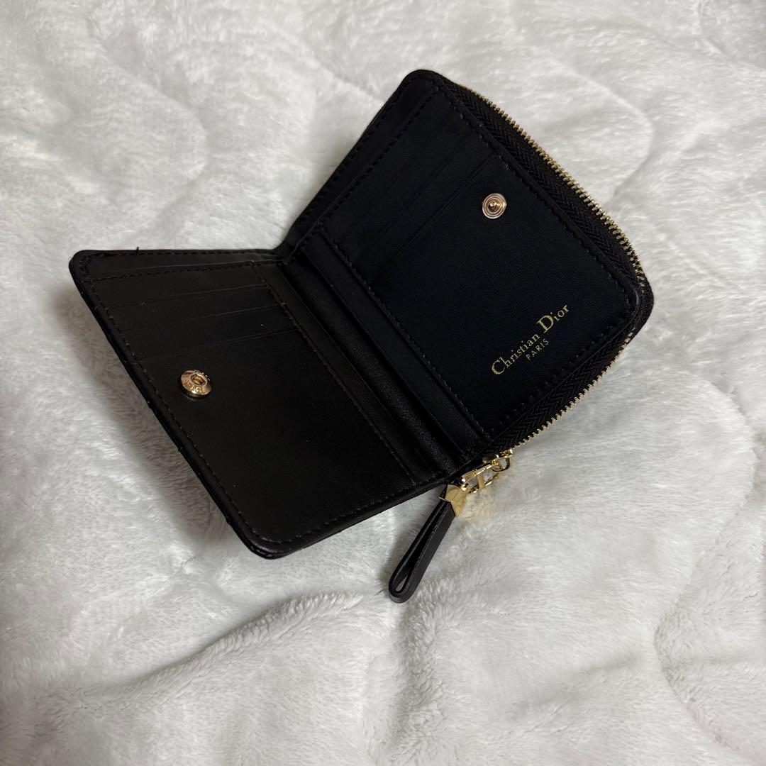 Dior ブラック 二つ折り財布 キルティング