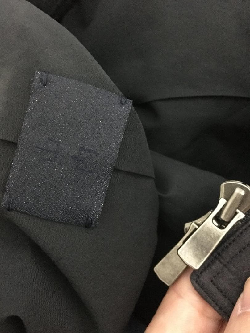 山内 ヤマウチ ノーカラー 良質 織り地 ジップ ジャケット