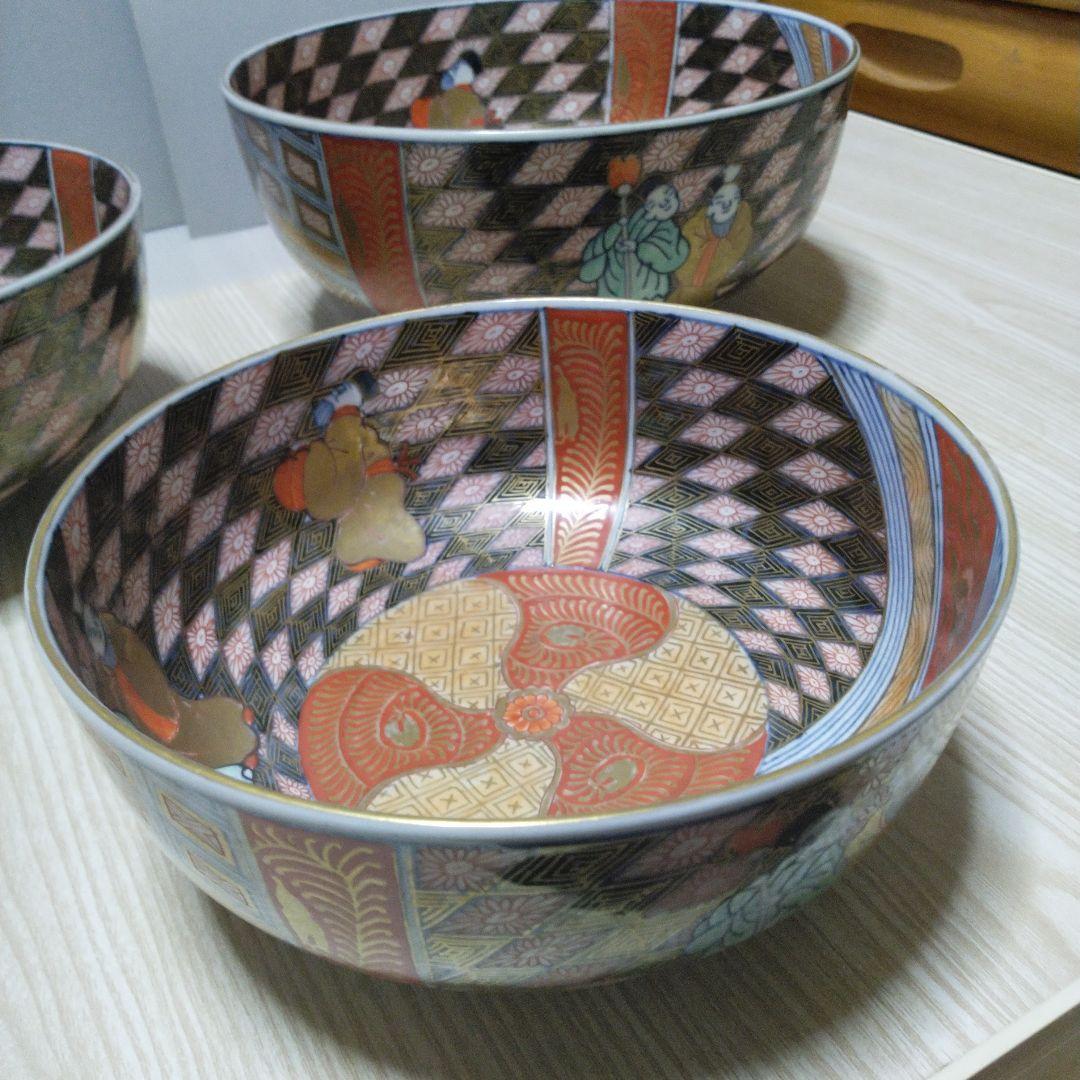 G*n様 特上手　古伊万里　金彩　色絵　賢人　そう図　深鉢　バラ売りも可能です。