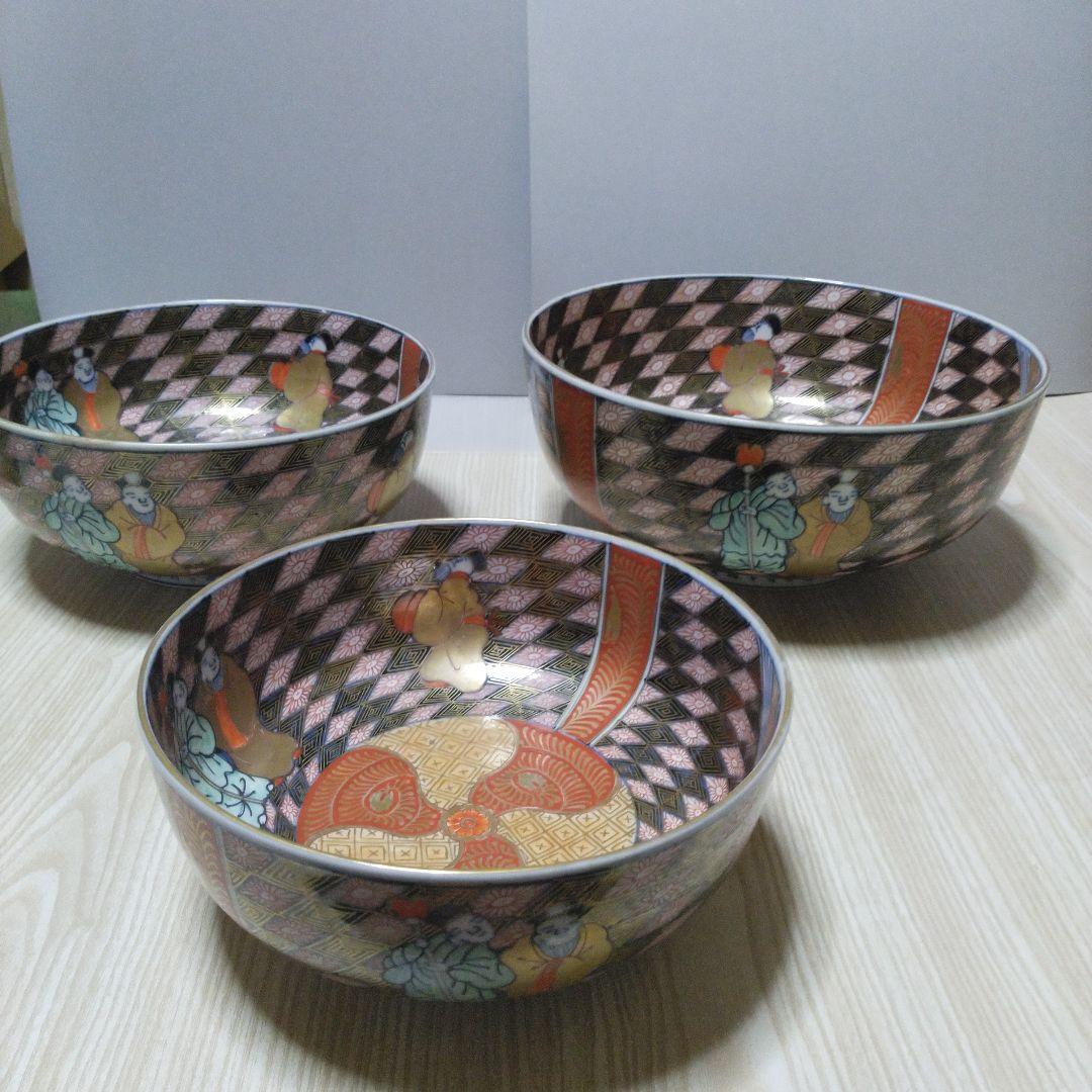 G*n様 特上手　古伊万里　金彩　色絵　賢人　そう図　深鉢　バラ売りも可能です。