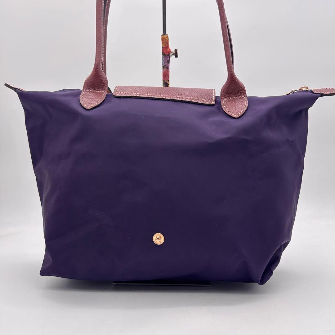 美品　ロンシャン　プリアージュ　トートバッグ　ナイロン　紫　A4収納◎　肩掛け◎