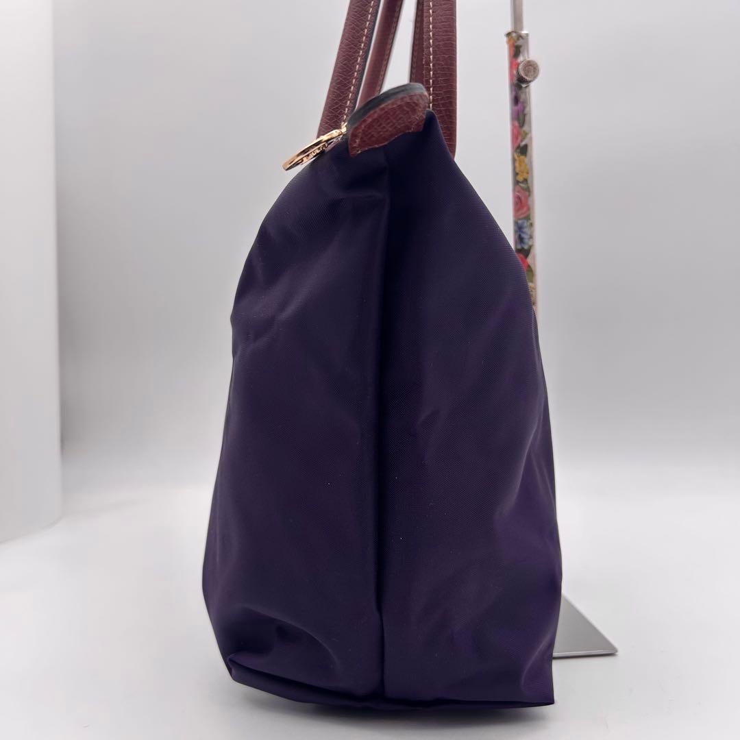 美品　ロンシャン　プリアージュ　トートバッグ　ナイロン　紫　A4収納◎　肩掛け◎