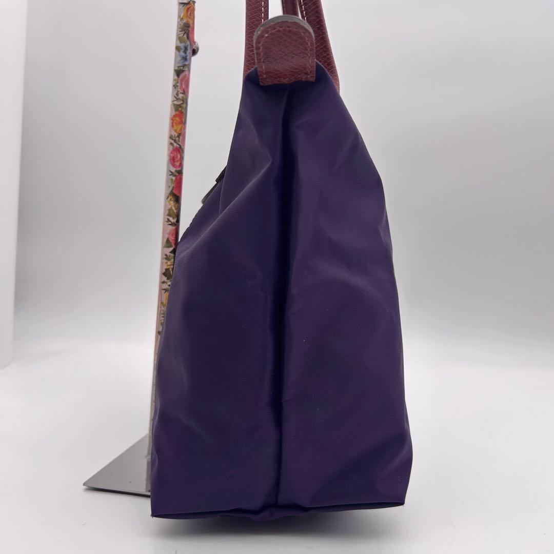 美品　ロンシャン　プリアージュ　トートバッグ　ナイロン　紫　A4収納◎　肩掛け◎