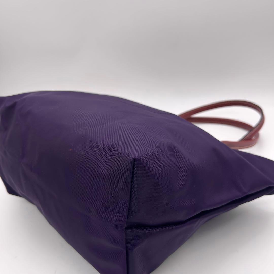 美品　ロンシャン　プリアージュ　トートバッグ　ナイロン　紫　A4収納◎　肩掛け◎