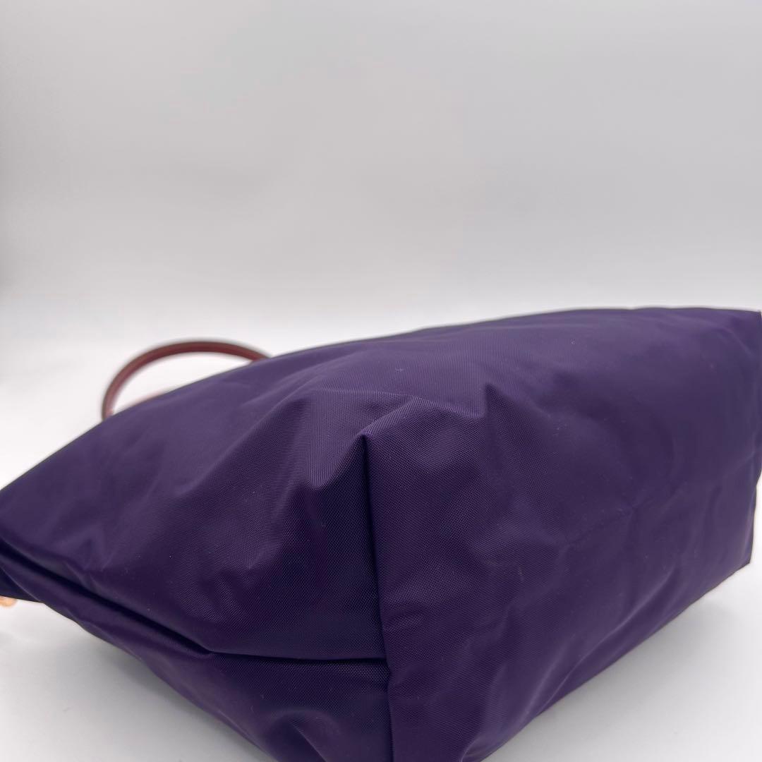 美品　ロンシャン　プリアージュ　トートバッグ　ナイロン　紫　A4収納◎　肩掛け◎