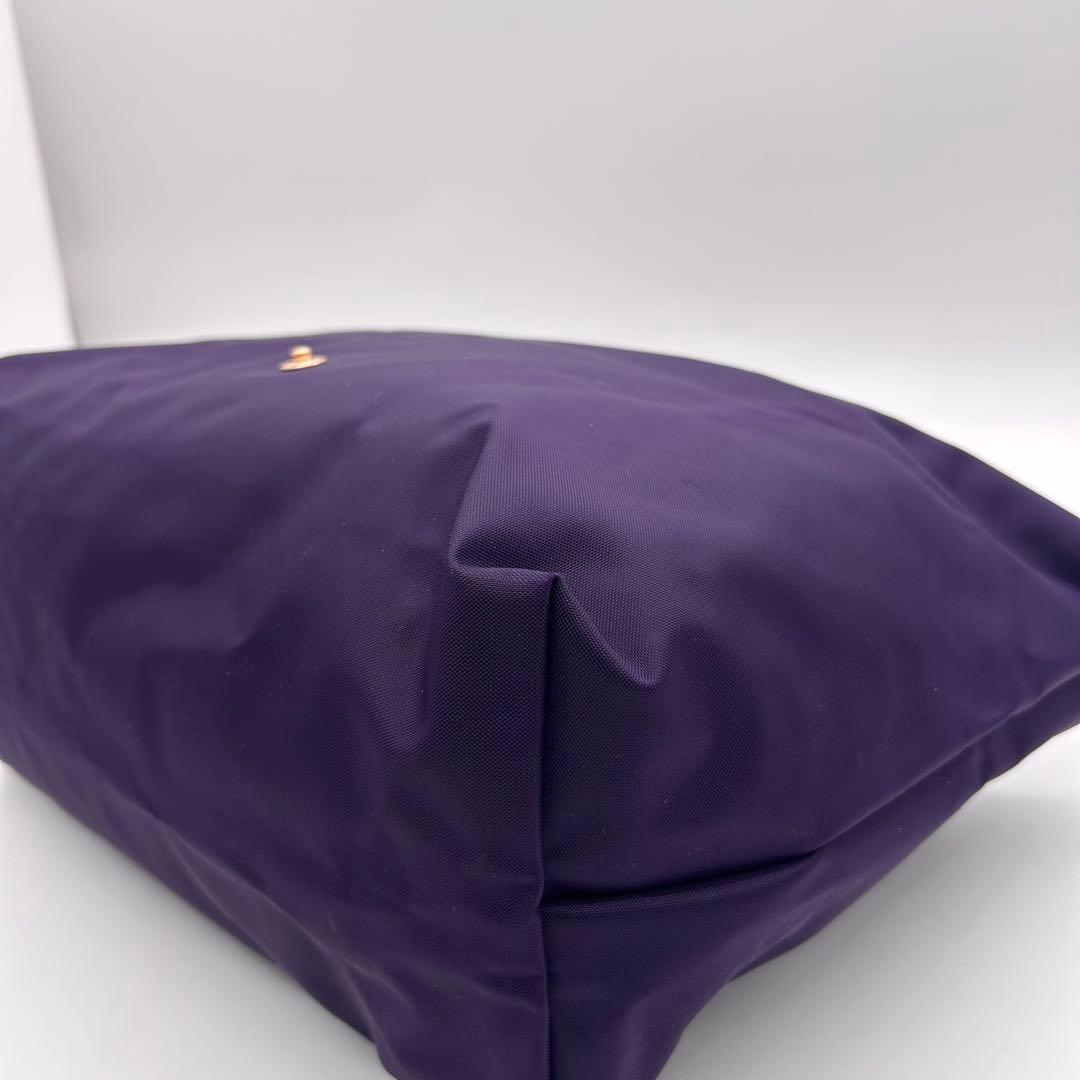 美品　ロンシャン　プリアージュ　トートバッグ　ナイロン　紫　A4収納◎　肩掛け◎