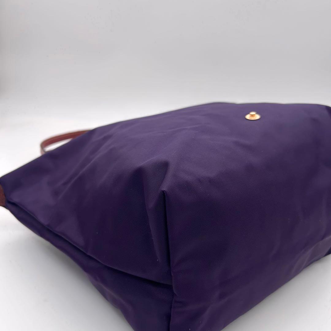 美品　ロンシャン　プリアージュ　トートバッグ　ナイロン　紫　A4収納◎　肩掛け◎