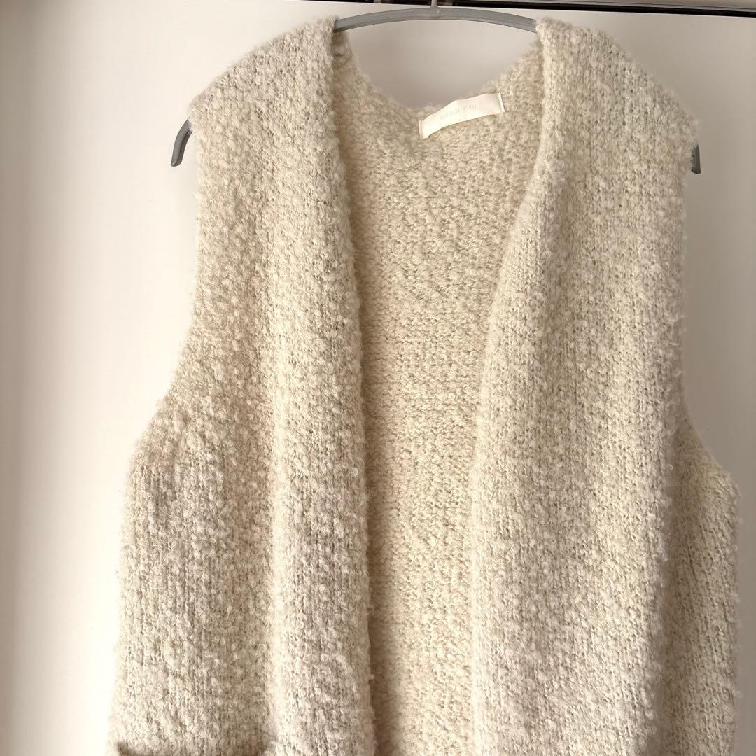 エヴァムエヴァ　alpaca wool vest [antique white]