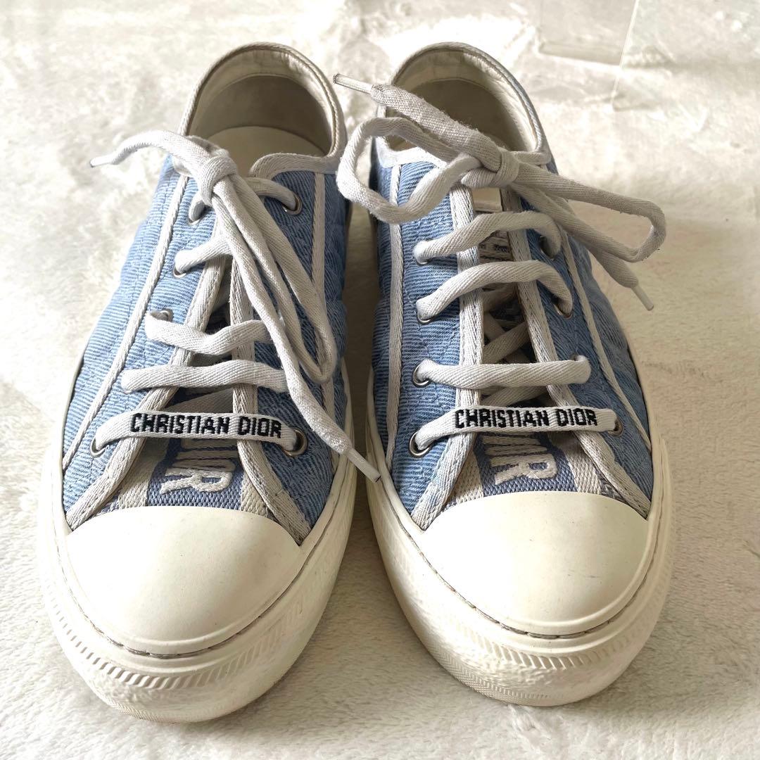 クリスチャンディオール WALKIN DIOR デニム ローカット スニーカー