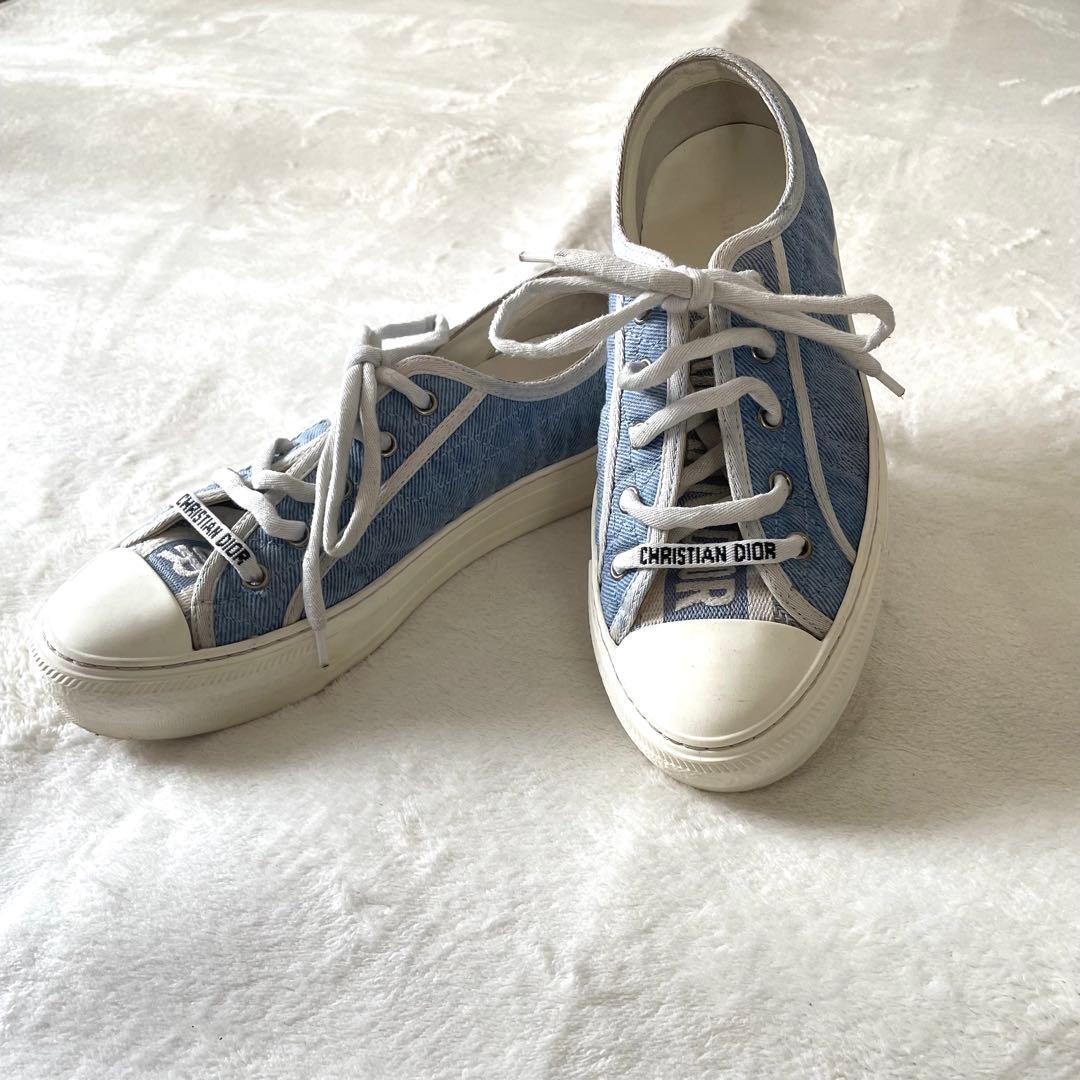 クリスチャンディオール WALKIN DIOR デニム ローカット スニーカー