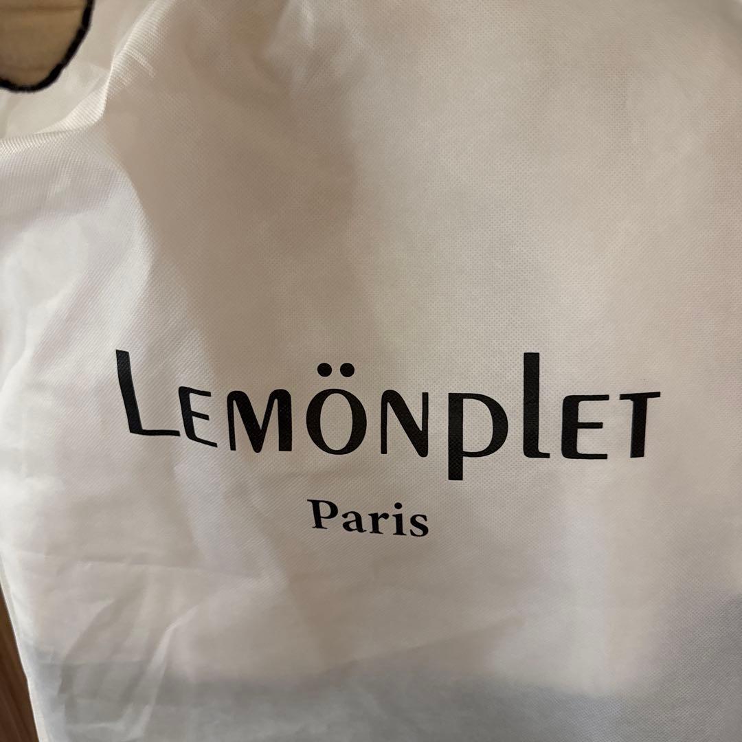 lemonpletファーショートコート ホワイト×ブルー