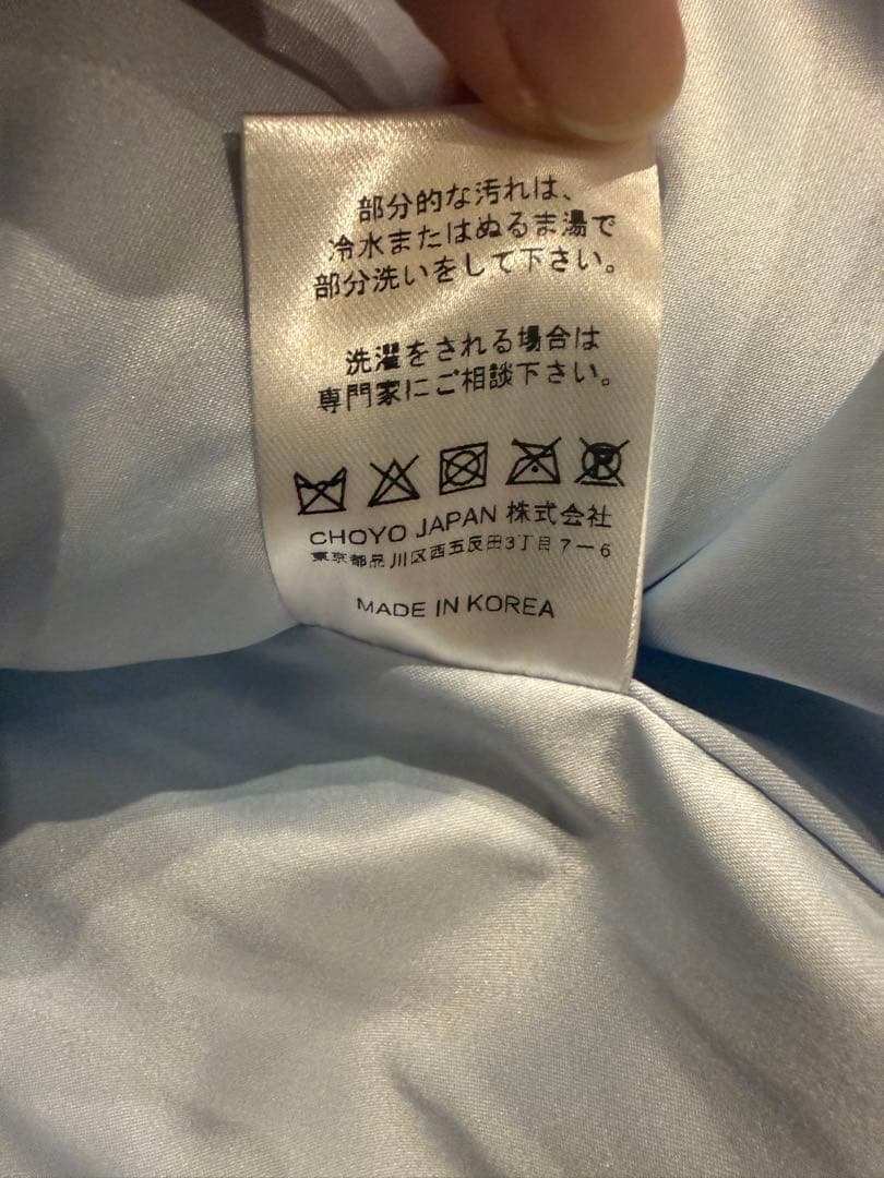 lemonpletファーショートコート ホワイト×ブルー