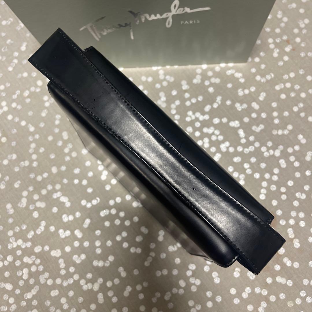 ティエリーミュグレー/エナメル✖️革のクラッチハンドバッグ/80年代ヴィンテージ！