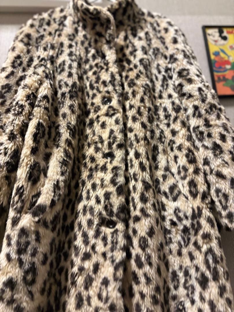 激レア！Y2Kヴィンテージレオパードフェイクファーコートボア極厚！