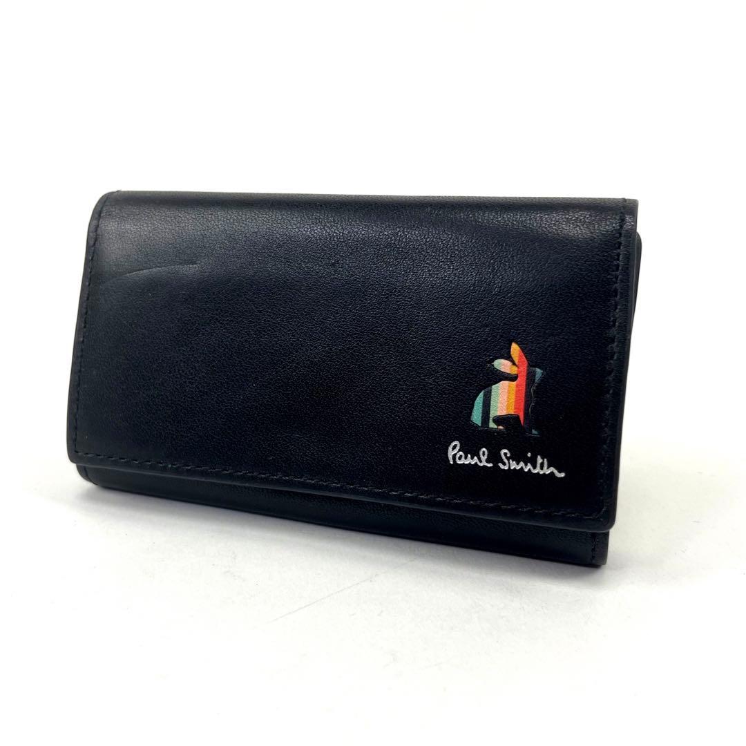 箱ギ新品　レザー　ポールスミス キーケース パスケース　黒　00B652