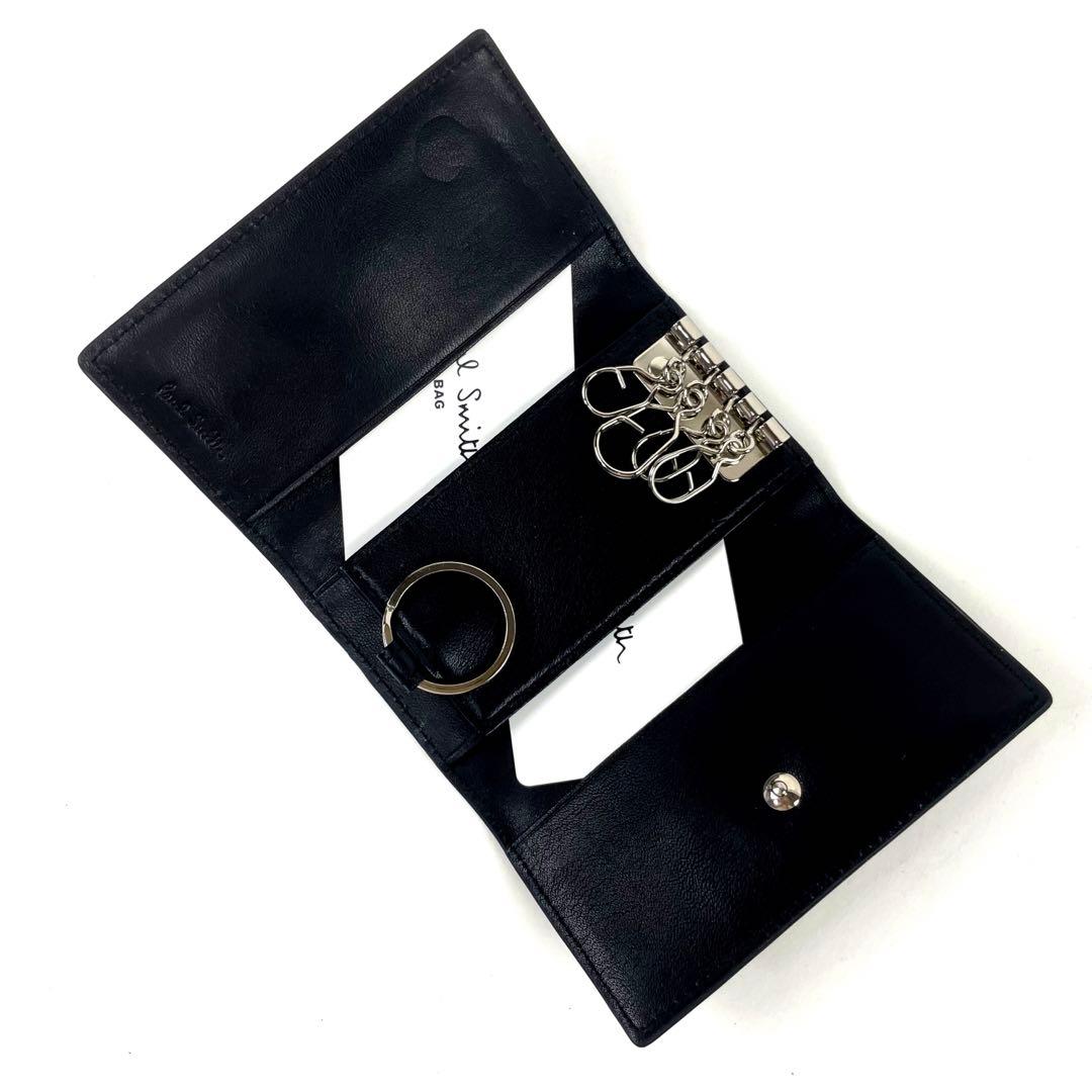 箱ギ新品　レザー　ポールスミス キーケース パスケース　黒　00B652