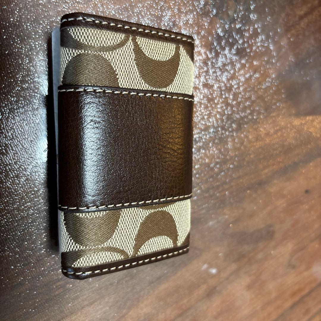 ※ポム　【未使用】COACH 二つ折りキーケース ピンク ブラウン