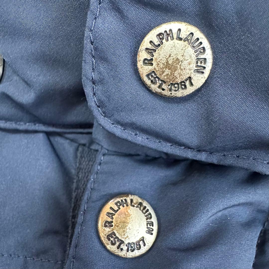 ポロラルフローレン　ダウンベスト　ネイビー　レディース　ポニー　フーデッド　M