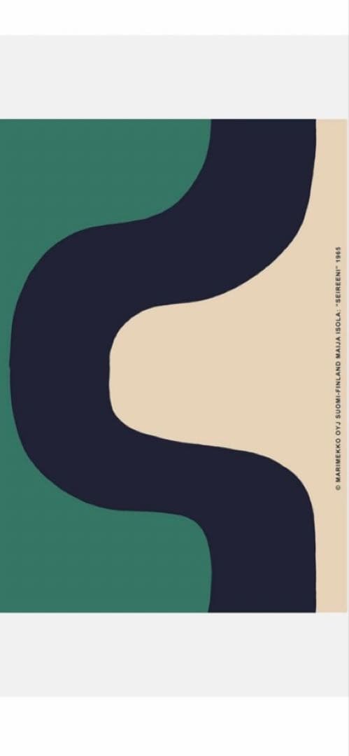 新品未使用　marimekko マリメッコ　Seireeni ポスター
