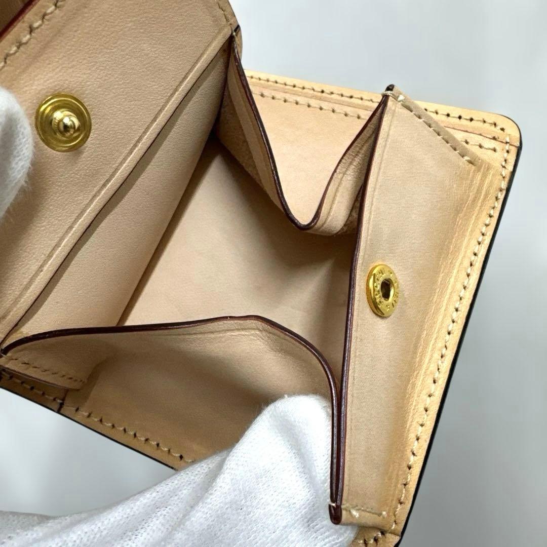 未使用品 大峡製鞄 レザー 二つ折り財布 ブラック