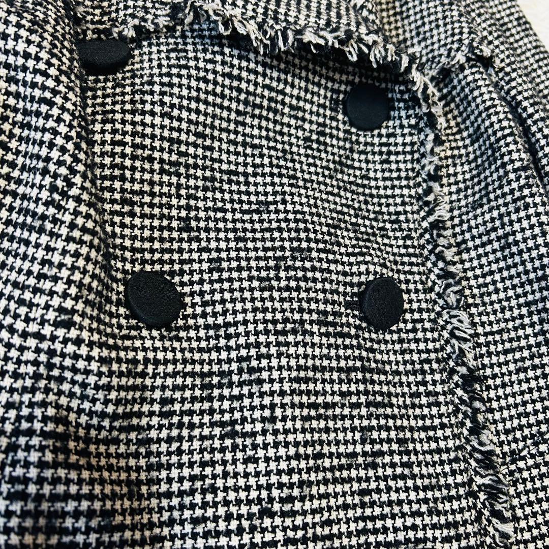 TO BE CHIC 千鳥格子柄ツイードトレンチコート シルクブレンド 40/L