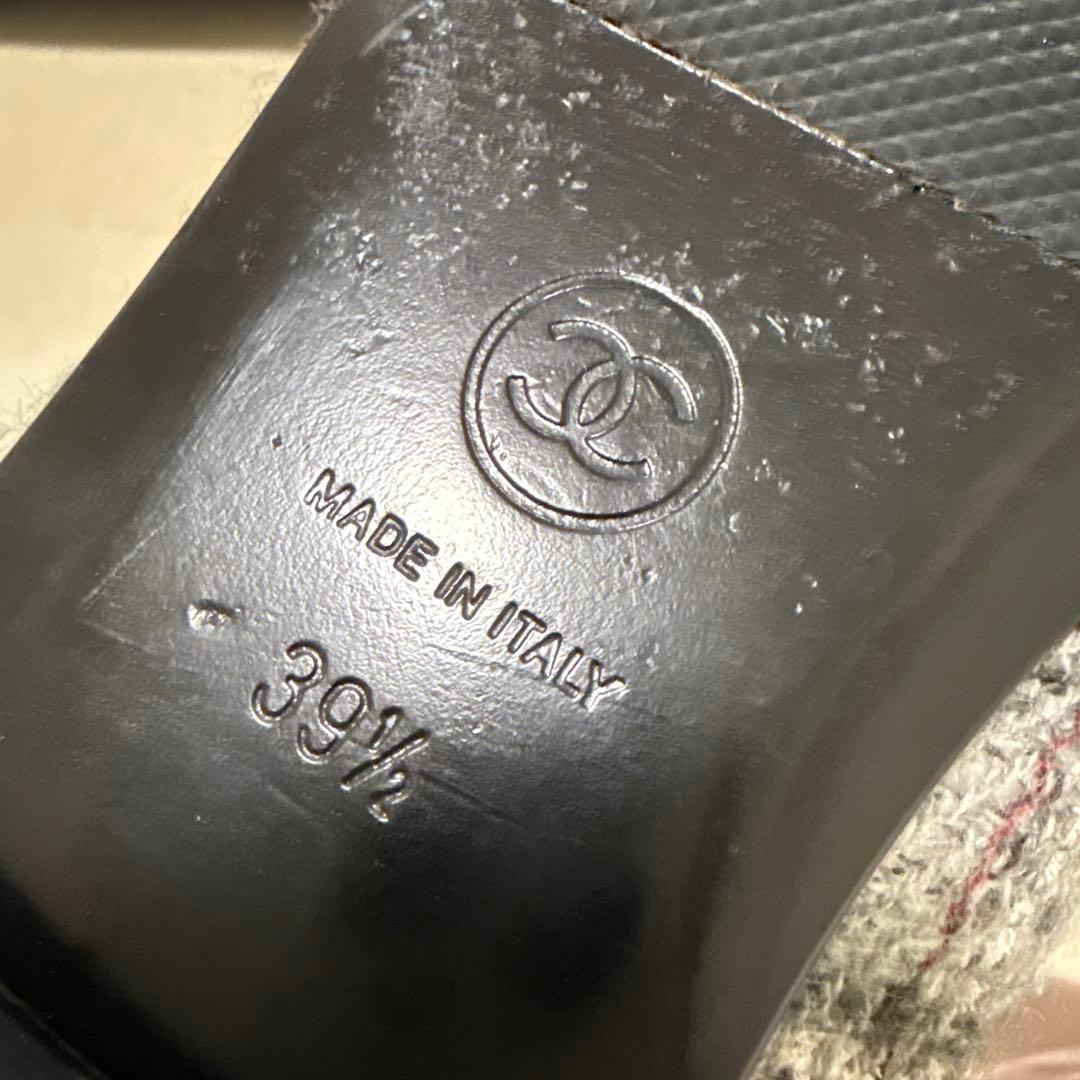 CHANEL ツイードバレリーナシューズ 39.5