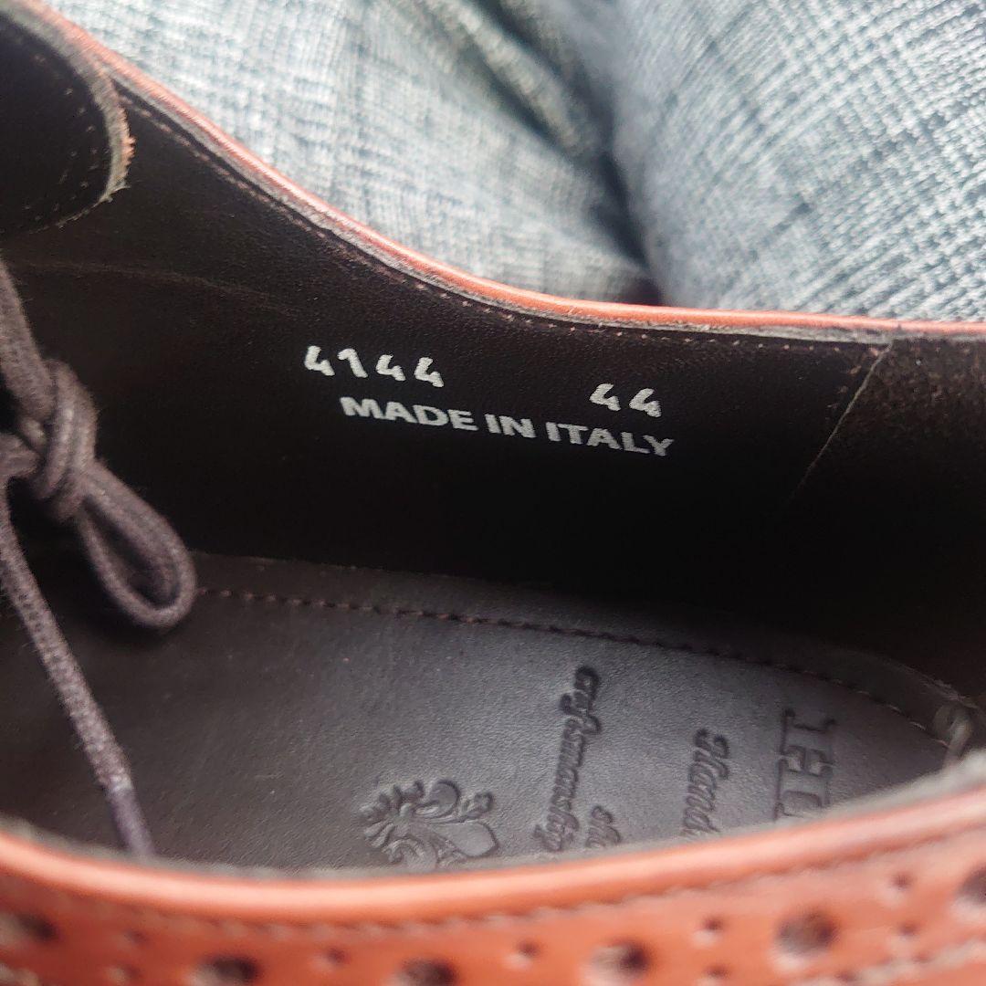 と*ん様 ヒルトン ブラウンウィングチップドレスシューズ 44 MADE IN