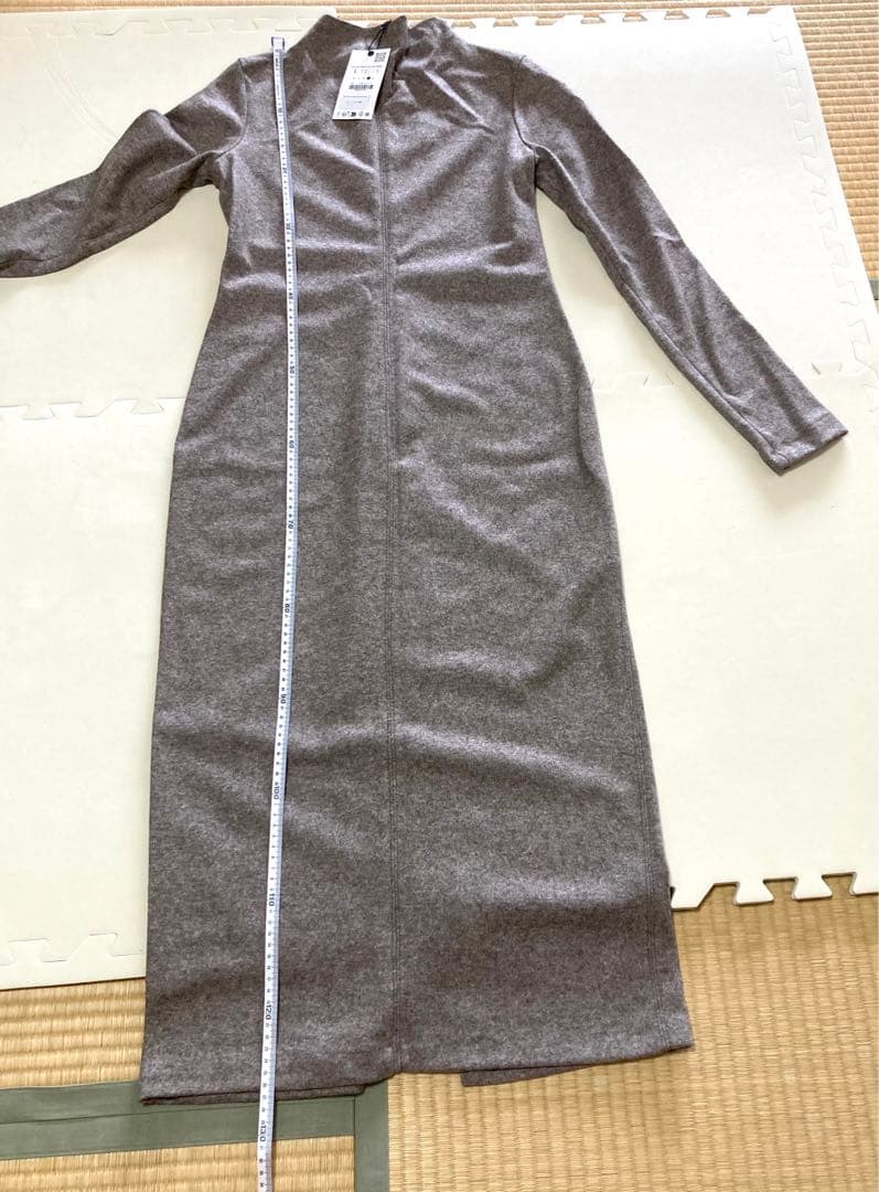 【新品】ZARA（ザラ）、ロングワンピース、ウールブレンド、Lサイズ