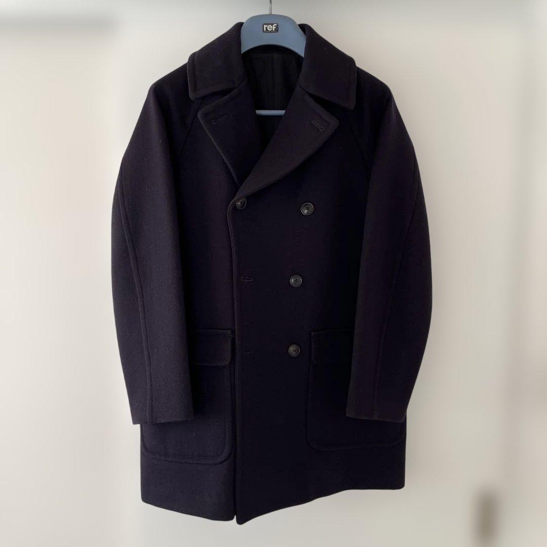 K*i様 コモリ キャバリーメルトンダブルブレステッドコート サイズ3